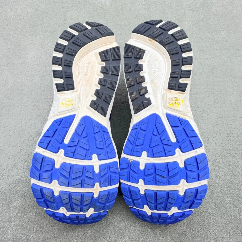 Brooks Ghost 11 Mens Running Shoes Size 12D Grey Blue Mesh Uppers 1102881D006